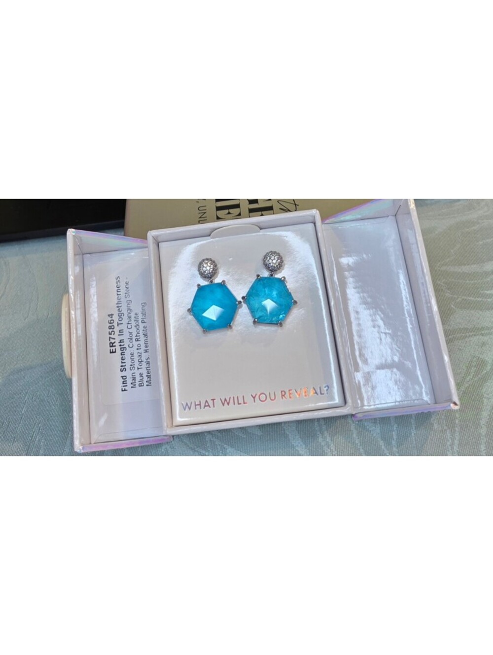 Blue Topaz and Rhodolite Color Changing Stone Earrings